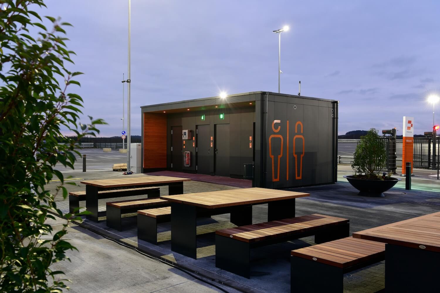 eccovia-milence-case-study-1 Milence charging hub with eccovia sanitary facility module